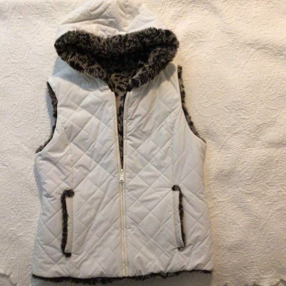 Kristen Blake faux fur reversible vest